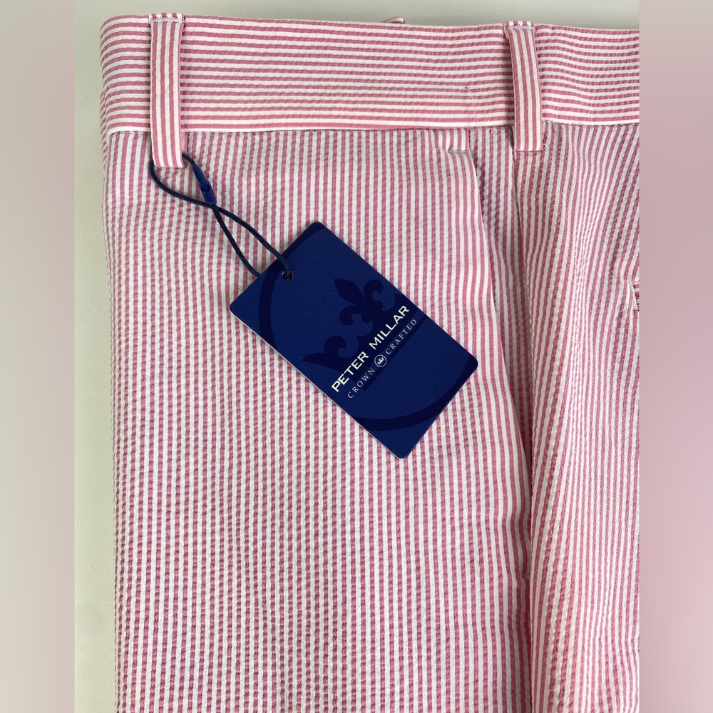 NWT Peter Millar Crown Crafted Performance Seersucker Matlock Shorts 34 $115